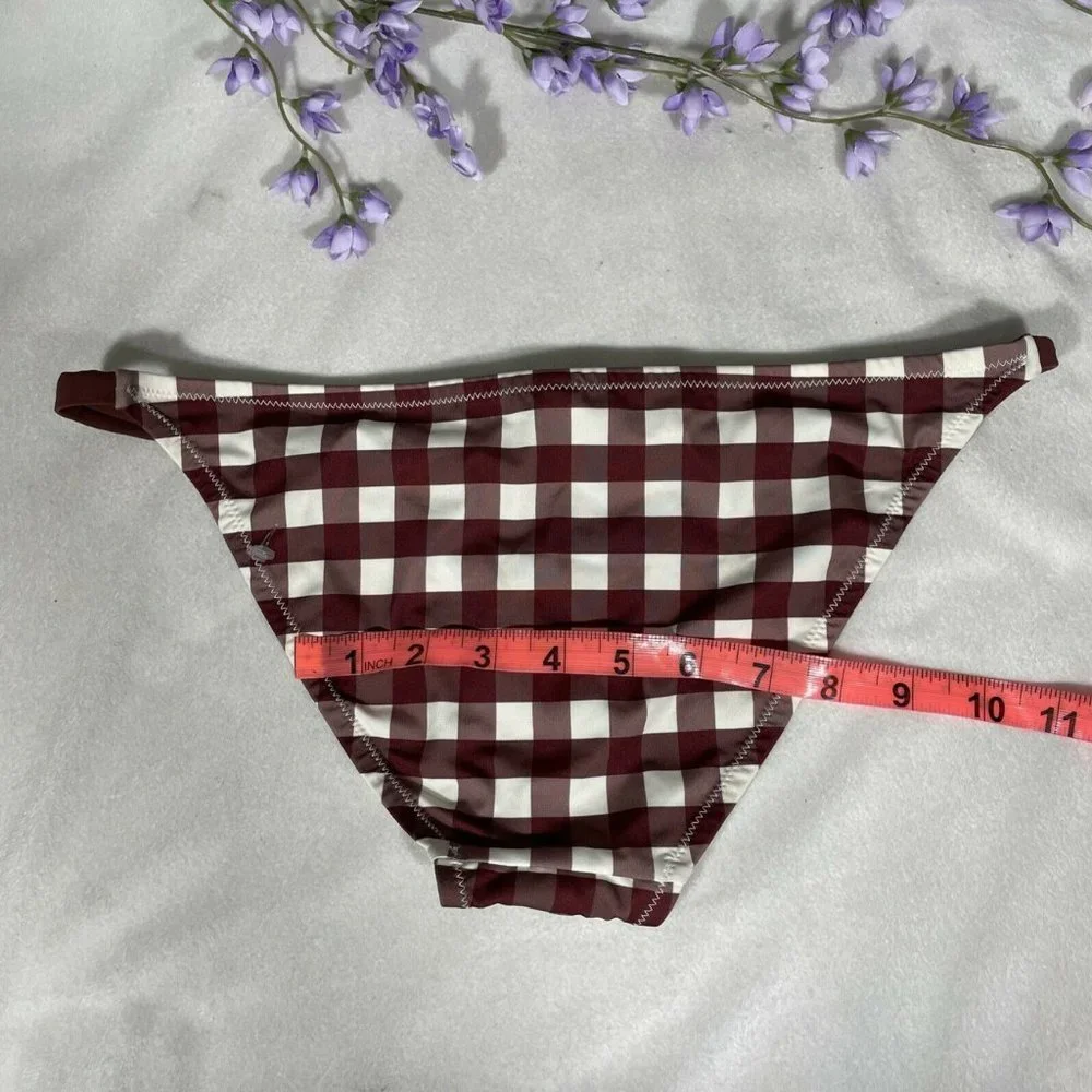 NEW‎ $88 Solid & Striped Gingham Bikini Bottoms